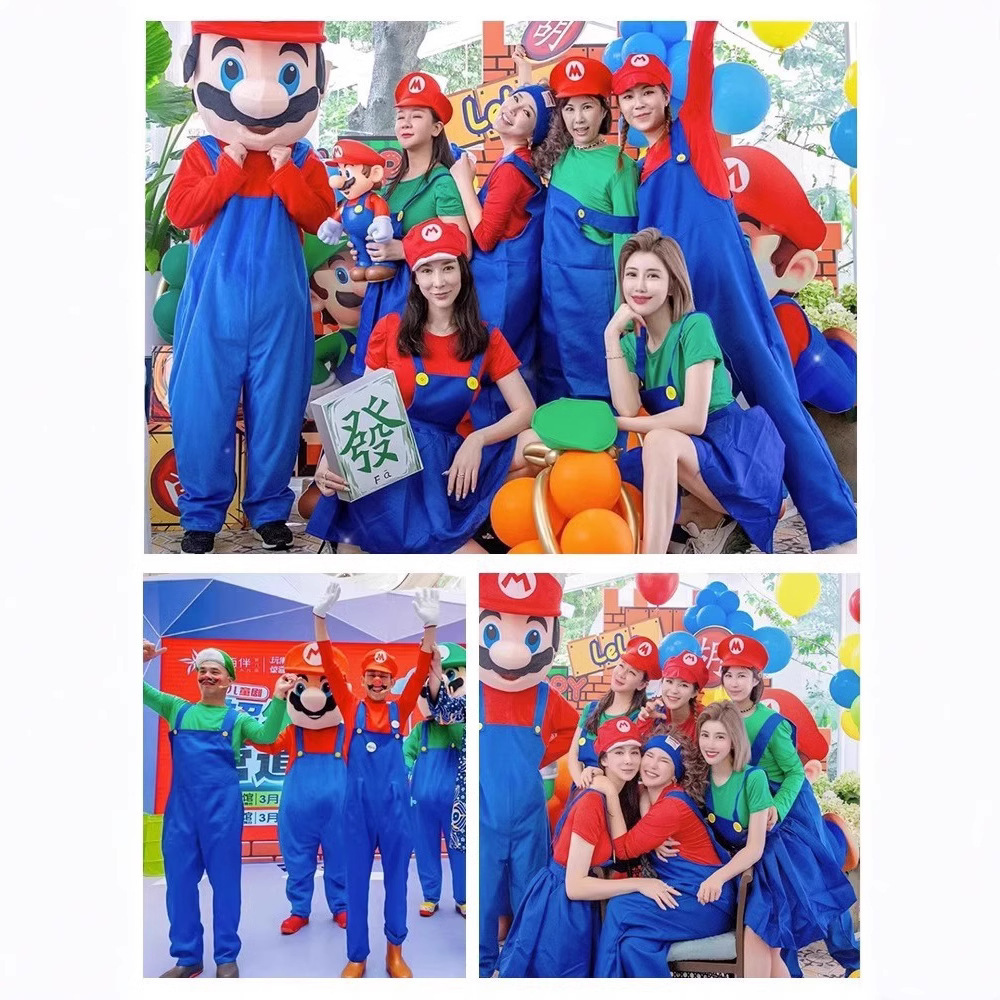 Party Games Adults Funny - Kostüm-Set Super Luigi Brothers Uniform Cosplay
