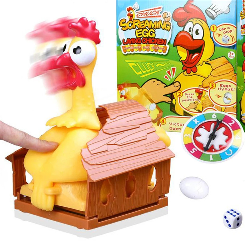 Party Games Egg - Lustiges Glückshuhn, das Eier legt, Spielzeug,