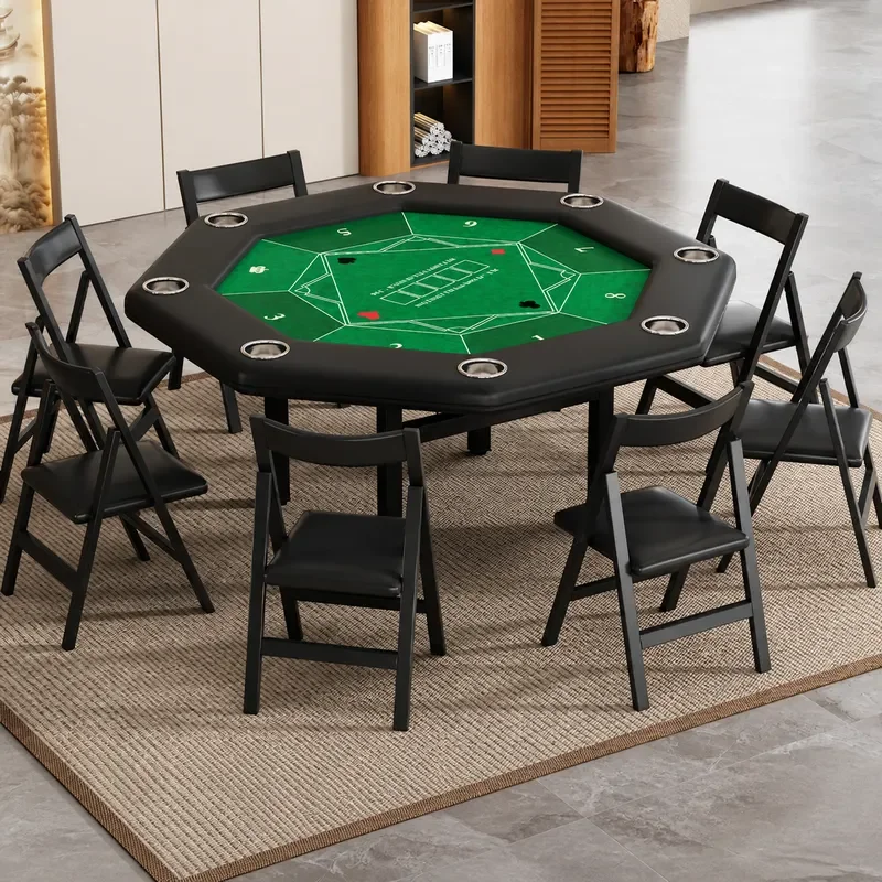 Party Games Using Cards - Faltbarer Achteckiger Pokertisch Tragbarer Texas Holdem