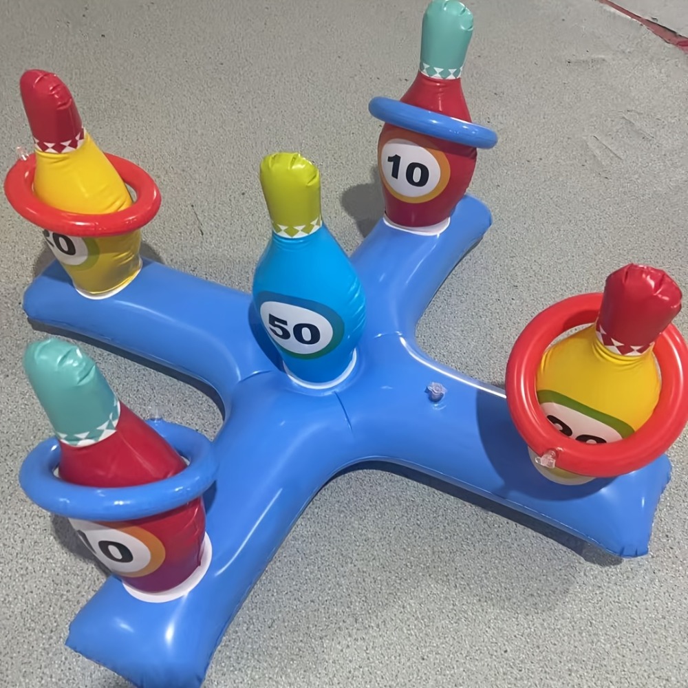 Party Games Crossplay - Aufblasbares Cross-Bowling-Flaschenring-Wurfspiel-Set für Kinder – Interaktives