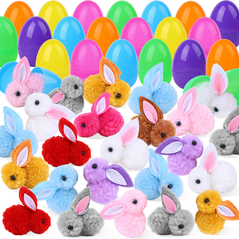 Party Games Egg - 24/48 Stück süßes Osterei mit Kaninchenfigur