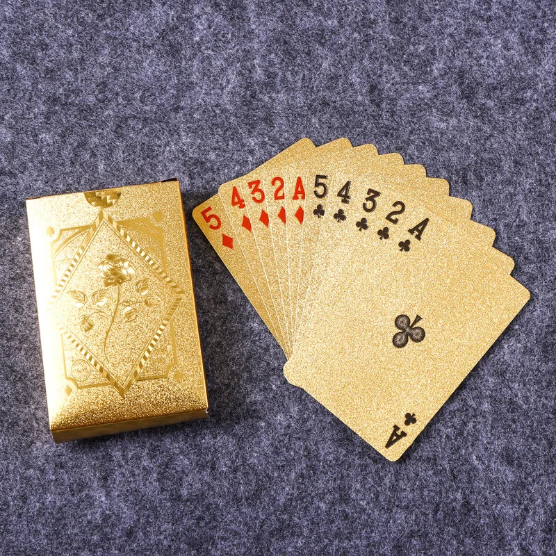 Goldfoliengeprägte Rosen-Poker – Party Games Using Cards Bewertung und Preis