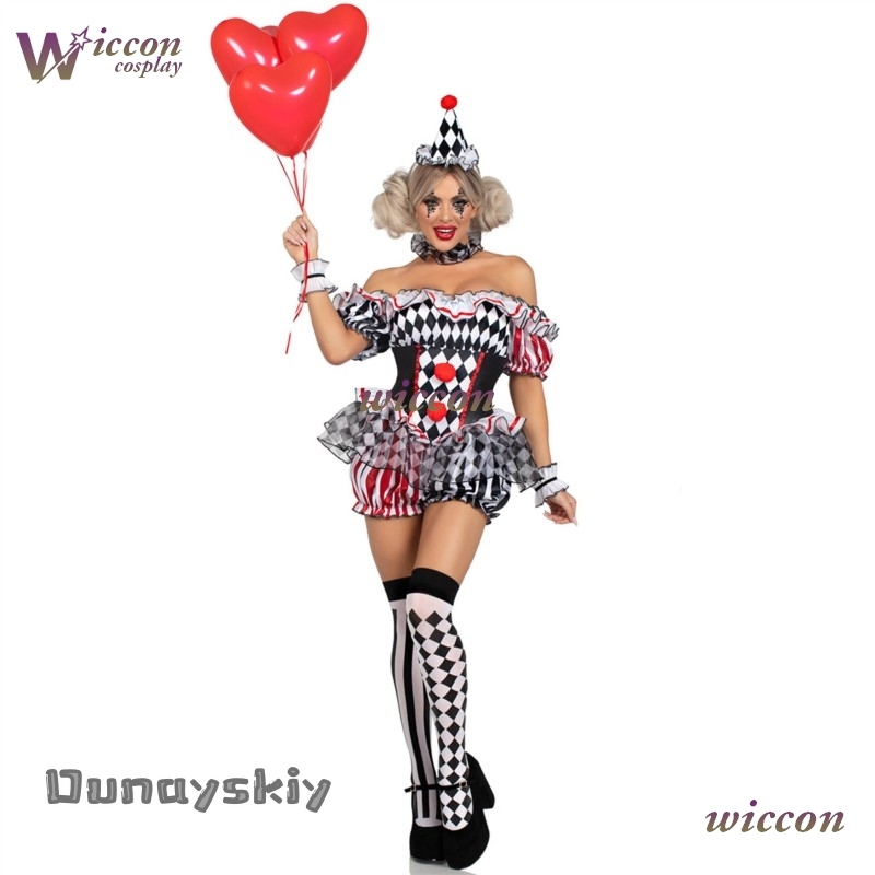 Frauen Clown Cosplay Kostüm Zi – Party Games Online Bewertung und Preis